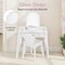 Best Choice Kids Wooden Pretend Play Vanity and Chair Set w/ Mirror – Little Girls Makeup Table with 3 Drawers